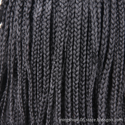 Synthetic Lace Front Wig Hand Made Braided Box Braids Wigs With Baby Hair For Black Women